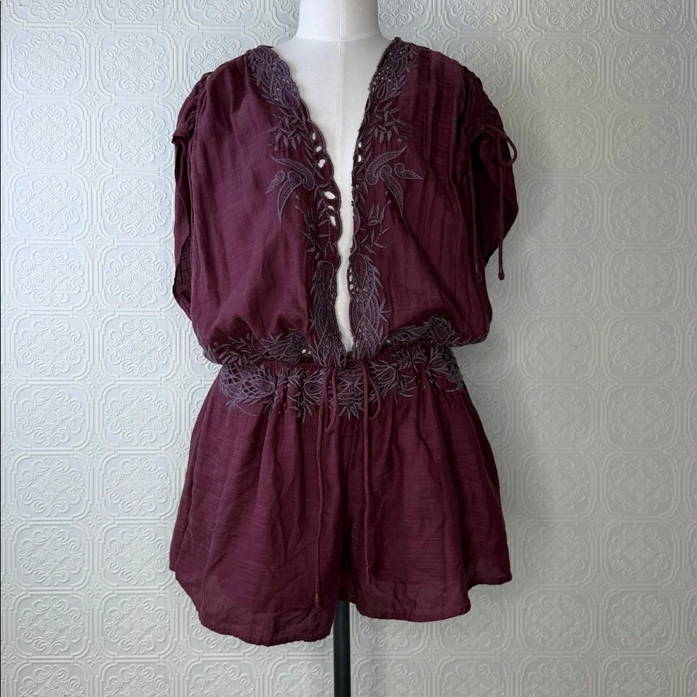 Free People | Weila Romper in Pomergranate, Size XS, NWT